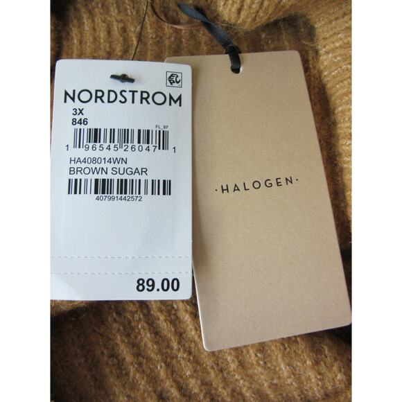 HALOGEN Brown Sugar V-Neck 3X Pullover Sleeveless Business Career Church Sweater - Picture 4 of 5